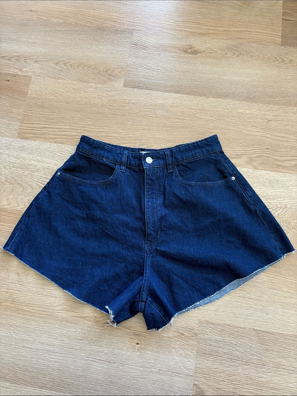 WeWoreWhat Deep Indigo High-Rise Jean Shorts